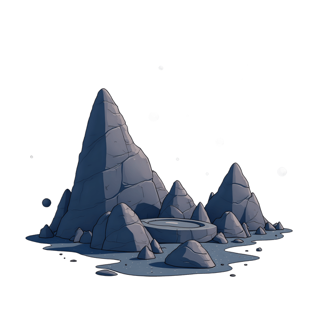 Free transparent PNG: Floating Asteroid Belt Near Moon  Space Scene Clipart, free download png