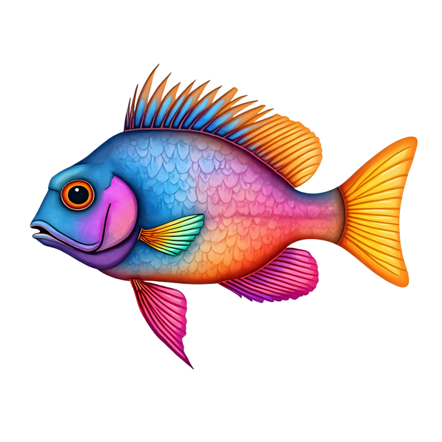 Free transparent PNG: Iridescent Parrotfish PNG with Transparent Background for Marine and Underwater Imagery