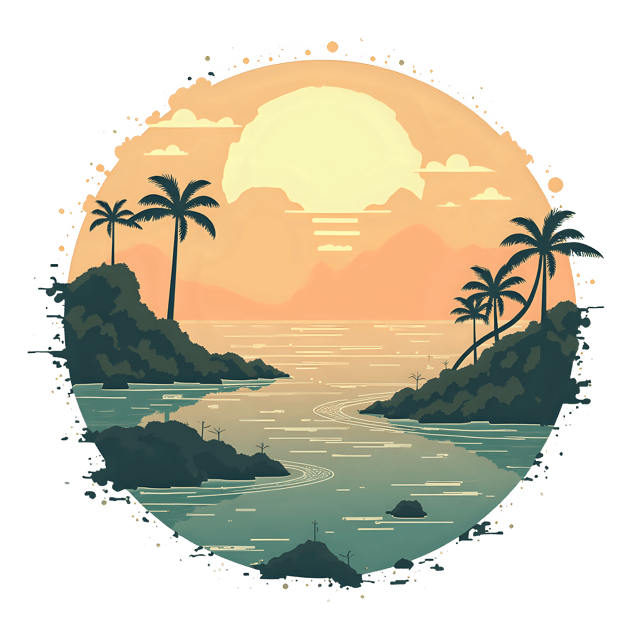 Free transparent PNG: 13 Floating Oases Sky Scene PNG for Decorative and Creative Use