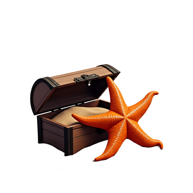 Free transparent PNG: Sea Star  Underwater Treasure Chest Clipart, free downloadable png
