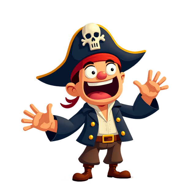 Free transparent PNG: Pirate Shouting Orders PNG  Perfect for Nautical Themes, Games  Decor