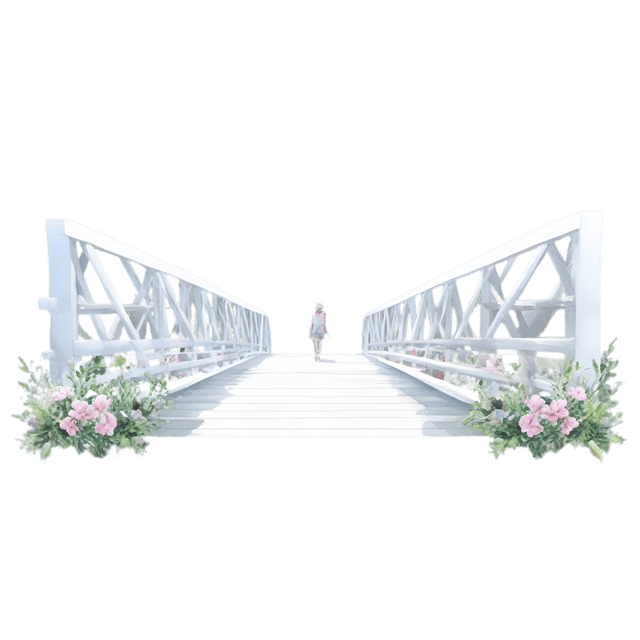 Free transparent PNG: Floral Pedestrian Bridge Transparent PNG Design for Creative Projects