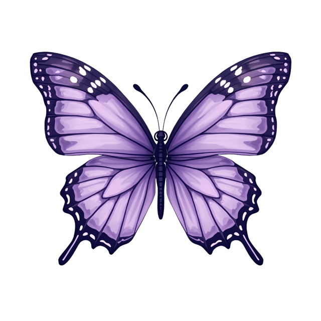 Free transparent PNG: Lavender Butterfly Clipart with Intricate Patterns and Delicate Legs