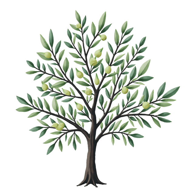 Free transparent PNG: Exquisite Olive Tree PNG with Silver-Green Leaves and Tiny Fruit on Transparent Background