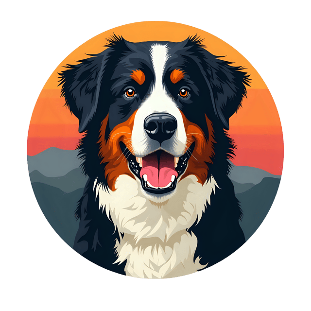 Free transparent PNG: Bernese Mountain Dog PNG Clipart  Perfect for Pet Lovers  Illustration Projects
