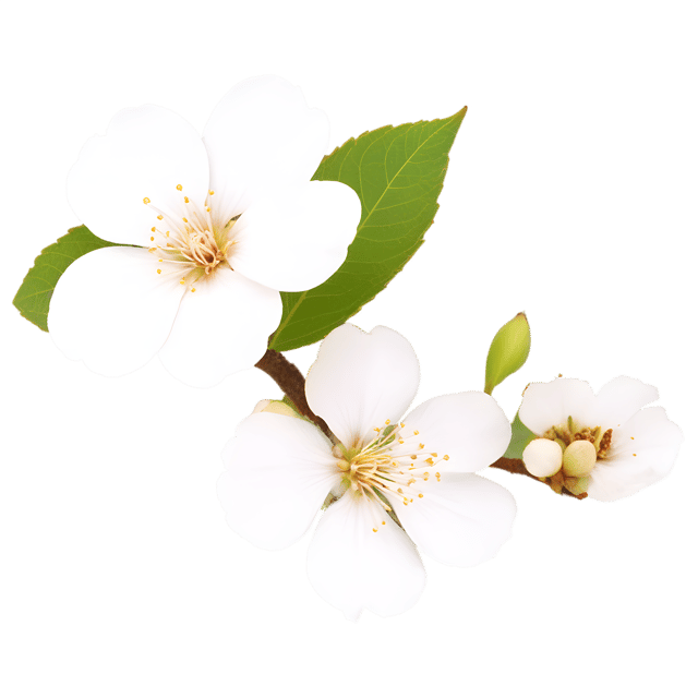 Free transparent PNG: White Pear Blossoms Transparent Background PNG for Floral Design and Decor