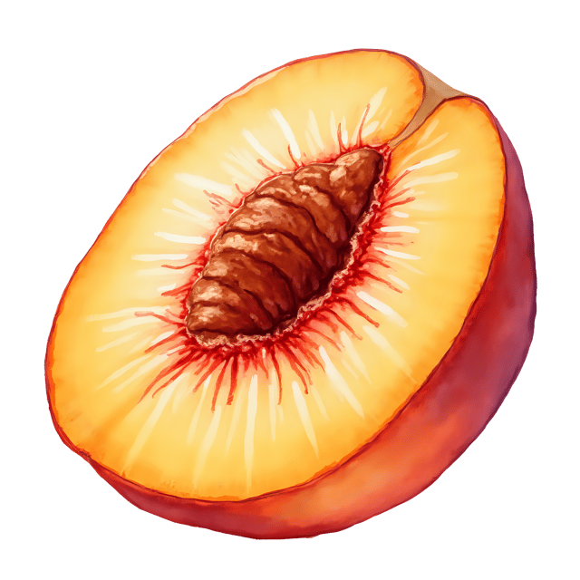 Free transparent PNG: Peach Slice Wedge  Fruit Clipart, free transparent png download