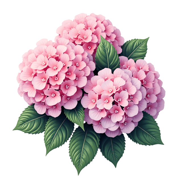 Free transparent PNG: Realistic Hydrangea Floral Arrangement Clipart in PNG Format