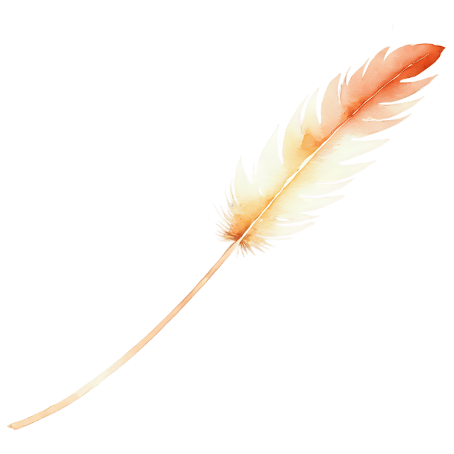 Free transparent PNG: Falling Feather Transparent PNG – Gentle Watercolor Illustration for Decor and Crafts