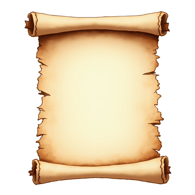 Free transparent PNG: Scroll with Painted Edge and Crease Marks  Vintage Style Clipart, free transparent png download