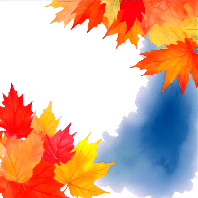 Free transparent PNG: Crisp Autumn Leaves Framing a Stream - PNG Transparent Background