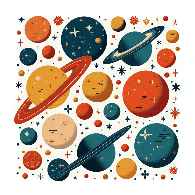 Free transparent PNG: Celestial Bodies Patchwork PNG with Transparent Background