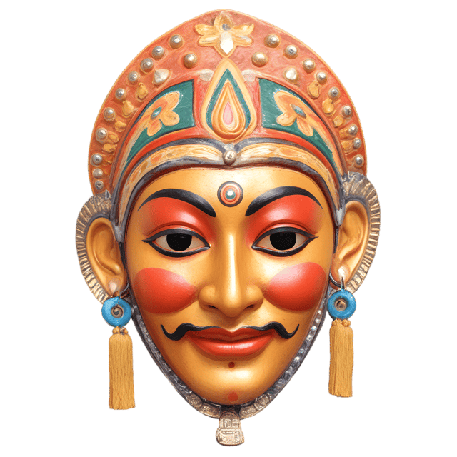 Free transparent PNG: Tibetan Mask PNG with Transparent Background for Art and Decor