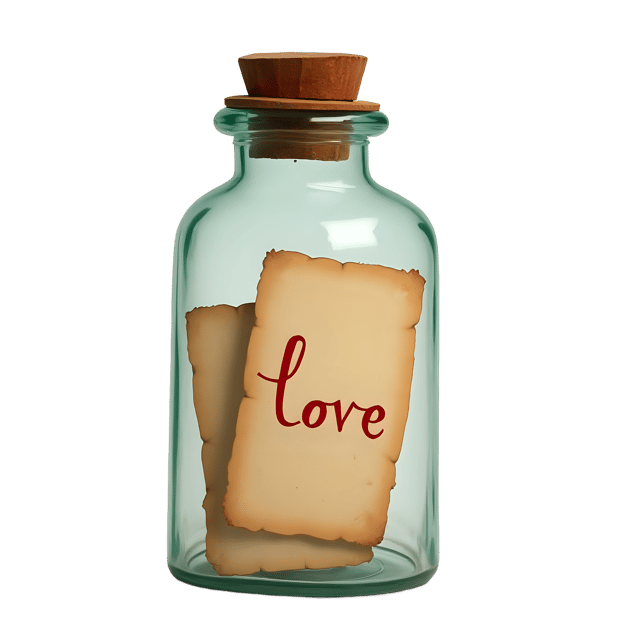 Free transparent PNG: Love Notes in a Bottle PNG Clipart  Perfect for Romantic Design  Sentimental Crafts