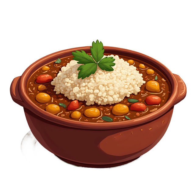 Free transparent PNG: Gumbo Soup  Rice Topping Recipe Clipart, free downloadable png