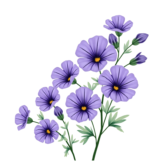 Free transparent PNG: Violets Transparent Background PNG Design for Floral Art and Decor