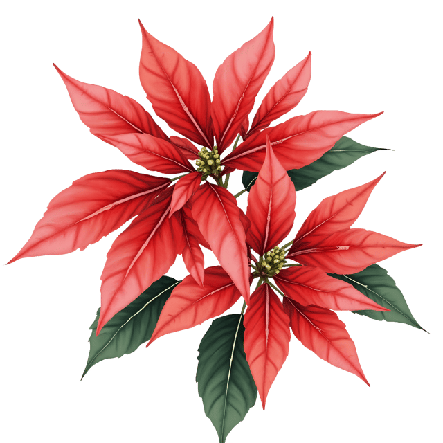 Free transparent PNG: Poinsettia PNG Clipart  Perfect for Holiday Decor  Plant Illustrations