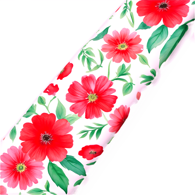 Free transparent PNG: Floral Wrapping Paper PNG with Transparent Background for Elegant and Creative Use