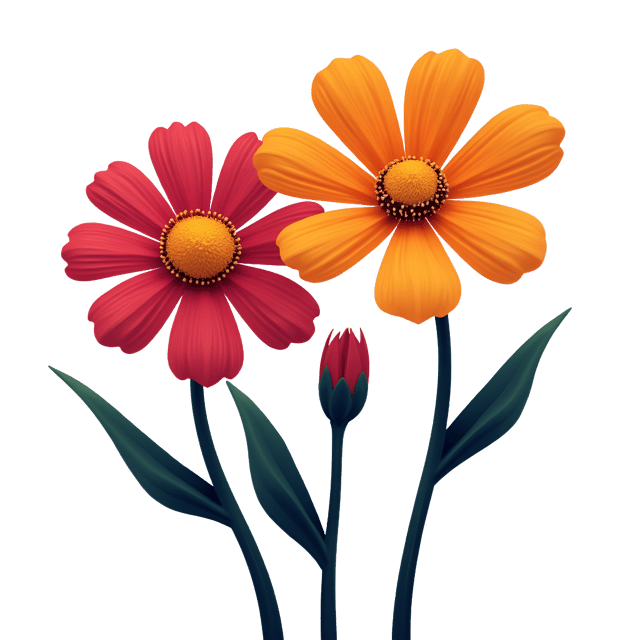 Free transparent PNG: Funky Geometric Flower PNG Design with Transparent Background
