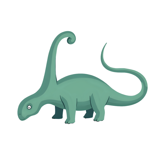 Free transparent PNG: Majestic Apatosaurus PNG with Long Whip Tail and Gentle Demeanor