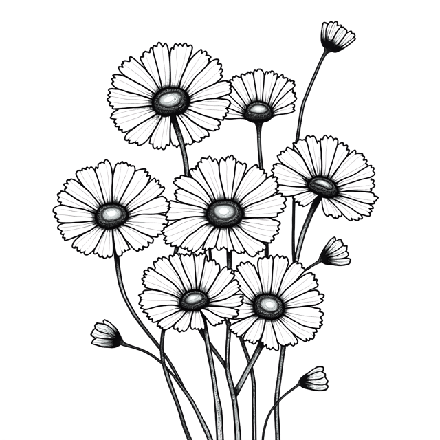 Free transparent PNG: Boho Daisy Bunch  Flower Clipart, free download png