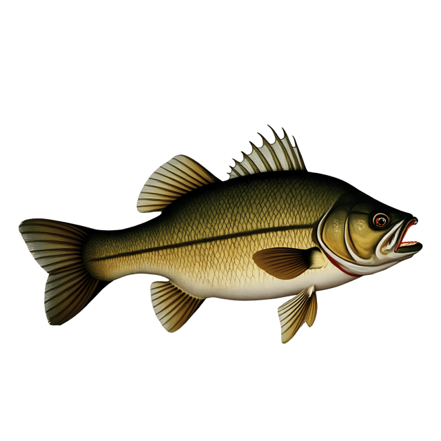 Free transparent PNG: Bass Fish PNG Clipart  Ideal for Fishing Themes  Aquatic Projects