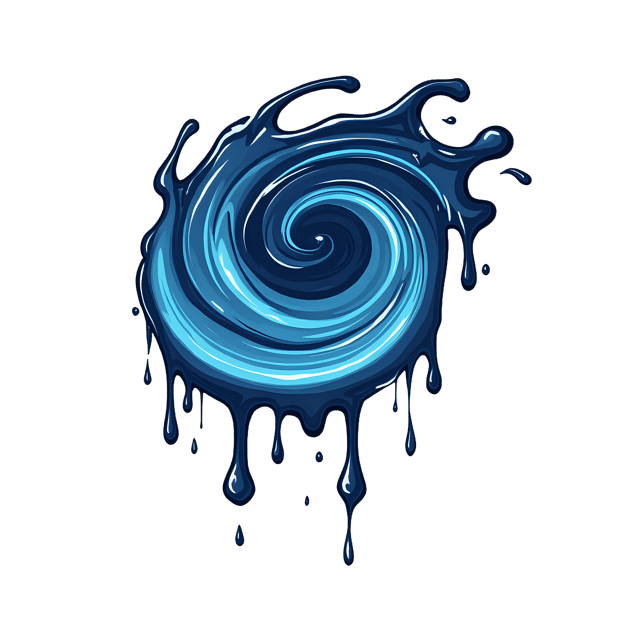 Free transparent PNG: Fluid Ink Swirl  Creative Dripping Paint Design, free PNG download