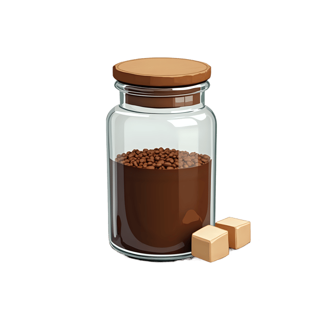 Free transparent PNG: Instant Coffee Jar with Sugar Cubes  Kitchen Clipart, free downloadable png