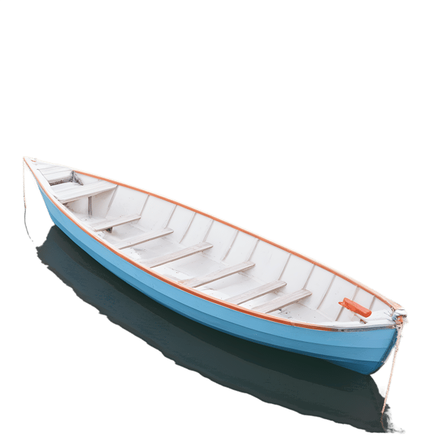 Free transparent PNG: Tiny Rowboat PNG with Transparent Background for Watercraft Imagery