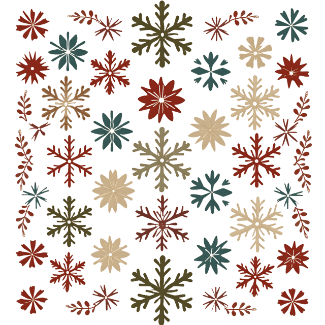 Free transparent PNG: Vintage Folk Snowflake Pattern PNG Clipart  Ideal for Holiday Crafts  Design