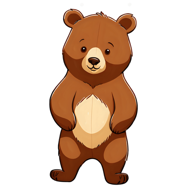 Free transparent PNG: Cute Cartoon Bear Illustration for Nursery Decor and Creative Projects