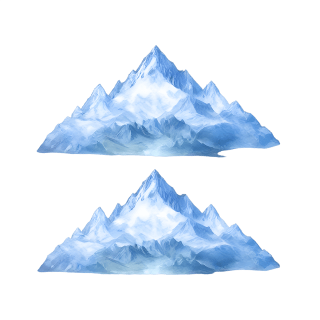 Free transparent PNG: Mountain Peaks Morning Light PNG Clipart for Nature and Landscape Design