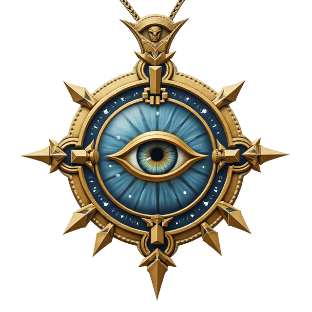 Free transparent PNG: Mystical Amulet with Eye Symbol - Transparent Background PNG