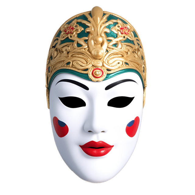 Free transparent PNG: Korean Tal Mask PNG with Transparent Background for Art and Design