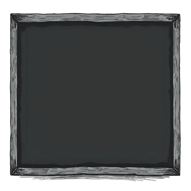 Free transparent PNG: Chalkboard Frame Clipart for Decorative and Educational Use