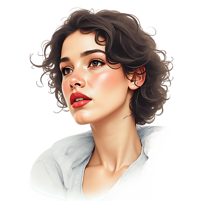 Free transparent PNG: Contemplative Gaze Portrait PNG  Ideal for Reflection Themes, Meditation Art  Contemplative Spaces