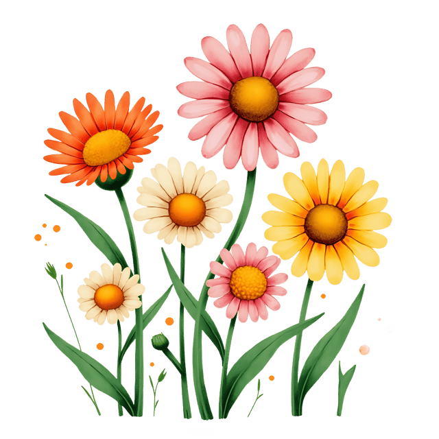 Free transparent PNG: Happy-Face Daisy PNG with Transparent Background for Colorful Floral Design