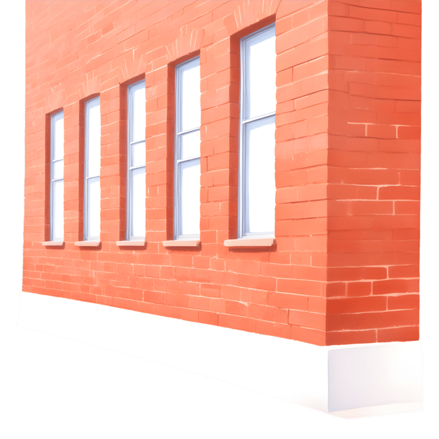 Free transparent PNG: Row of Red Bricks on a Building Transparent PNG