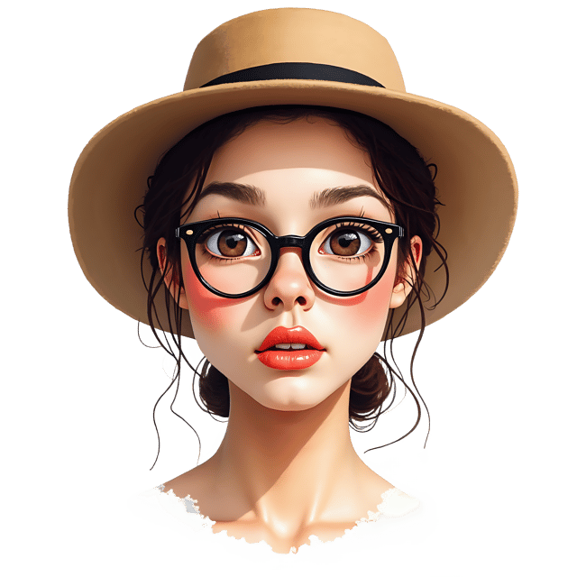 Free transparent PNG: Glasses and Hat PNG  Versatile Illustration for Fashion, Lifestyle  Portrait Projects
