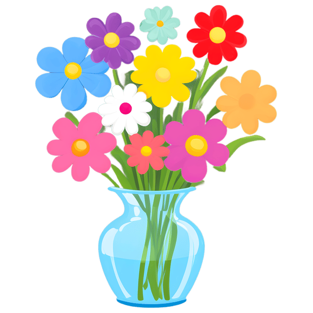 Free transparent PNG: Vase with Spring Flowers PNG Transparent Background
