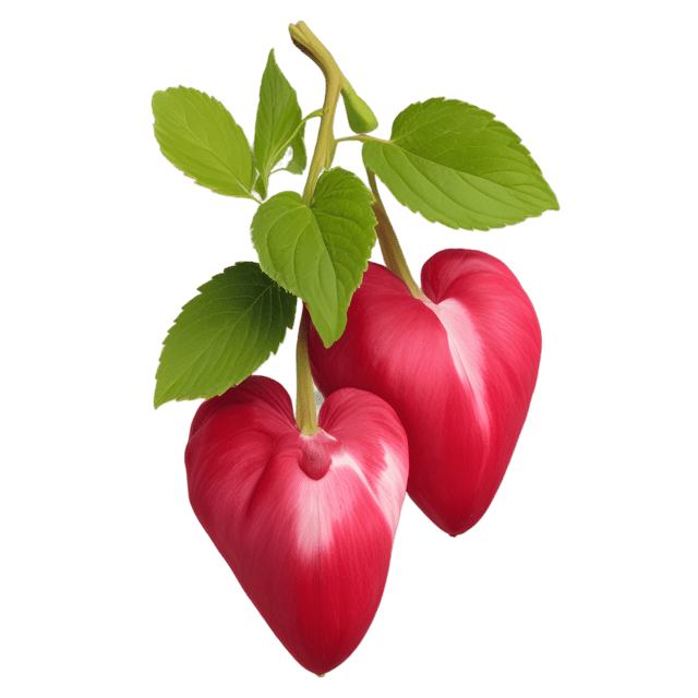 Free transparent PNG: Bleeding Heart Flower PNG with Transparent Background for Floral Design and Clipart Use