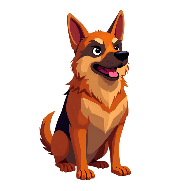 Free transparent PNG: Muscular German Shepherd PNG with Transparent Background for Artistic and Decorative Uses