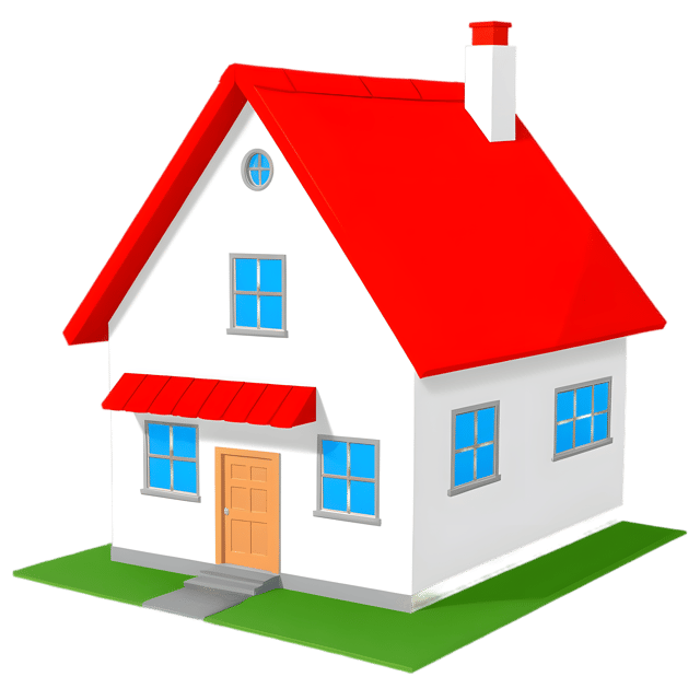 Free transparent PNG: Cute Cozy House with Red Roof and White Walls PNG for Nursery Decor and Crafts