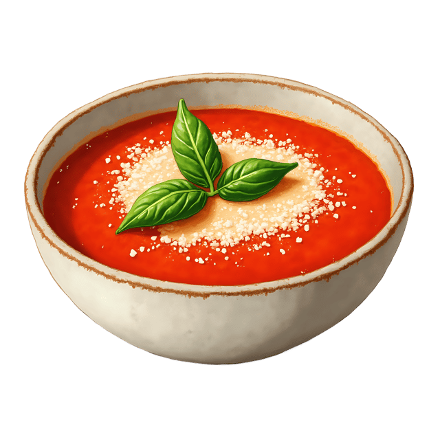 Free transparent PNG: Tomato Basil Soup  Classic Dish Clipart, free downloadable png