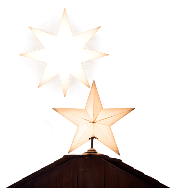 Free transparent PNG: Star Over Stable Roof Transparent PNG for Christmas and Nativity Scenes