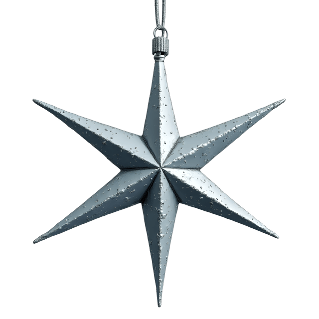 Free transparent PNG: Silver Star Ornament with Icicle Tips  Christmas Clipart, free downloadable png