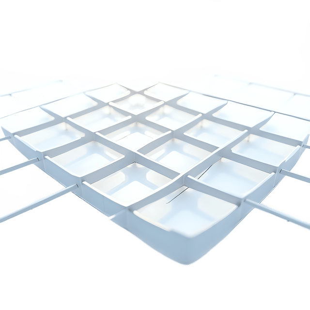 Free transparent PNG: Dynamic 3D Grid with Pure White Light Lines