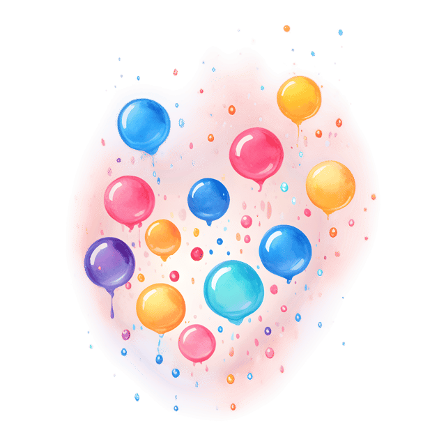 Free transparent PNG: Whimsical Color Droplets Dance PNG Transparent Background