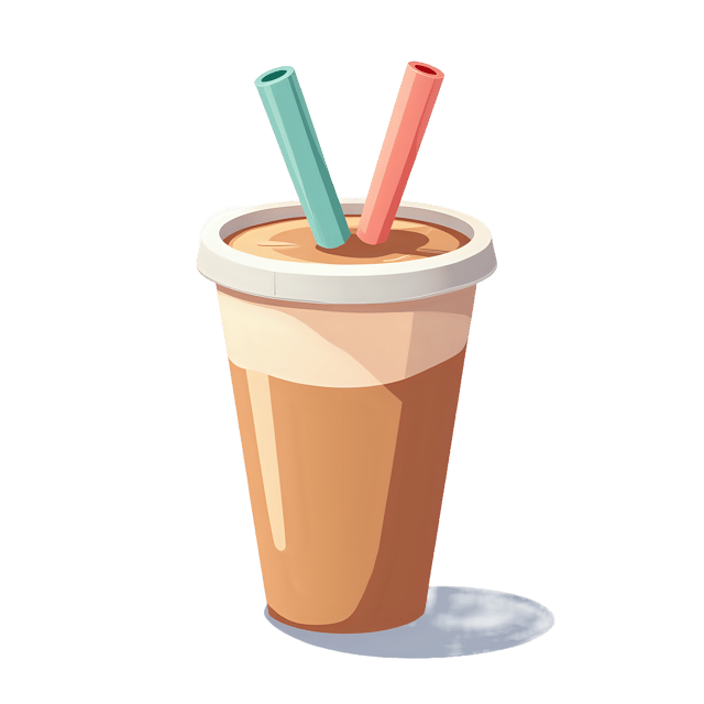Free transparent PNG: Coffee Takeaway Cup with Pastel Straw  Cute Food Clipart, free download png