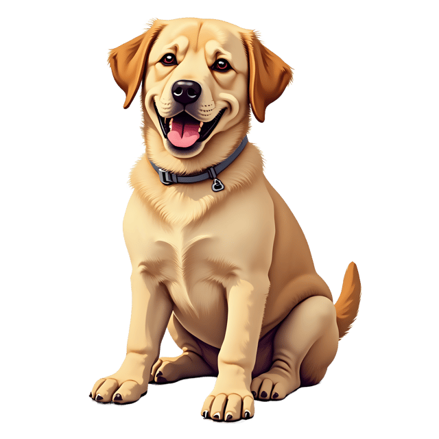 Free transparent PNG: Affectionate Labrador Retriever PNG with Transparent Background for Pet Lovers and Design Projects